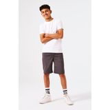 Garcia - Korte Broek - Antraciet - Relaxed Fit - Verstelbare Tailleband