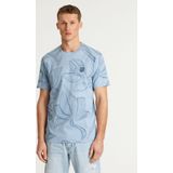 CHASIN' - Shirt 'Wild' - Lichtblauw - Kwartmouw - Normale Pasvorm