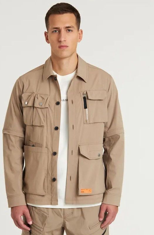 Shirts lange mouw Mount Utility - Beige - Heren