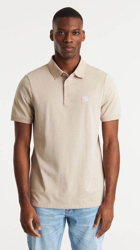 CHASIN' - Regular Polo - Beige - Katoen - Korte Mouwen