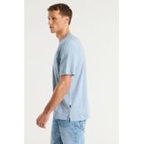 CHASIN' T-shirt - Lichtblauw - Katoen - Oversized Pasvorm - Korte Mouwen