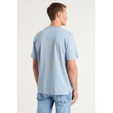 CHASIN' T-shirt - Lichtblauw - Katoen - Oversized Pasvorm - Korte Mouwen