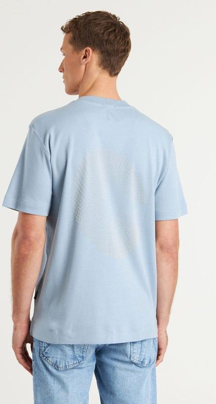 CHASIN' T-shirt - Lichtblauw - Katoen - Oversized Pasvorm - Korte Mouwen