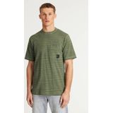 CHASIN' - Morrow - T-shirt - Kaki - Normale Pasvorm - Kwartmouw