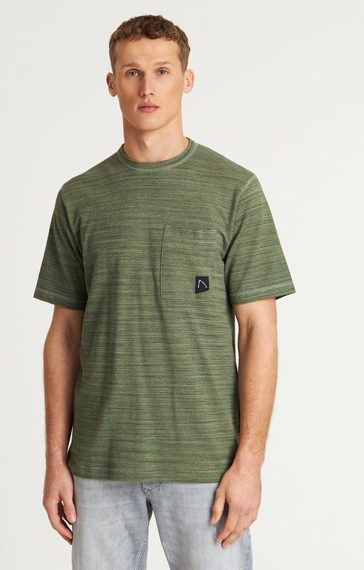 CHASIN' - Morrow - T-shirt - Kaki - Normale Pasvorm - Kwartmouw