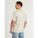 CHASIN' T-shirt - Beige - Katoen - Losse Pasvorm - Korte Mouwen