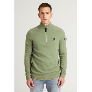 Chasin' Vest groen (Maat: XL) - Effen - Halslijn: Opstaande kraag met rits,