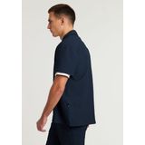 CHASIN' Overshirt Donkerblauw - Korte Mouwen met Textuur