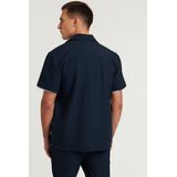 CHASIN' Overshirt Donkerblauw - Korte Mouwen met Textuur