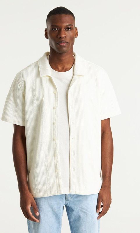 Shirts korte mouw Doby Vertigo - Off-wit - Heren