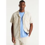 Shirts korte mouw Bizz Linen - Beige - Heren