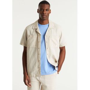 Shirts korte mouw Bizz Linen - Beige - Heren