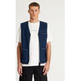Bodywarmer - Bay - Denim - Effen - Normale Pasvorm