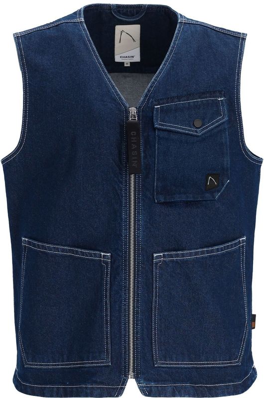 Bodywarmer - Bay - Denim - Effen - Normale Pasvorm