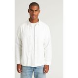 Overhemd - Regular Fit - Slanted Chestpocket - Woven Structure - Stretch
