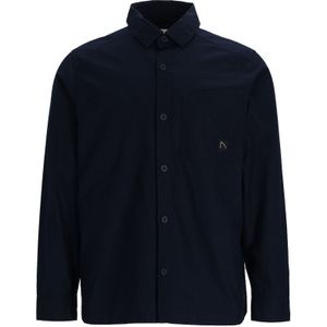 Overhemd - Regular Fit - Slanted Chestpocket - Woven Structure - Blauw - Katoen