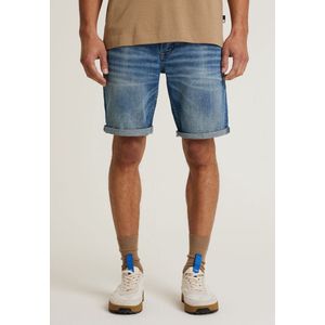 CHASIN' Denim Short - Blauw - Slim Fit
