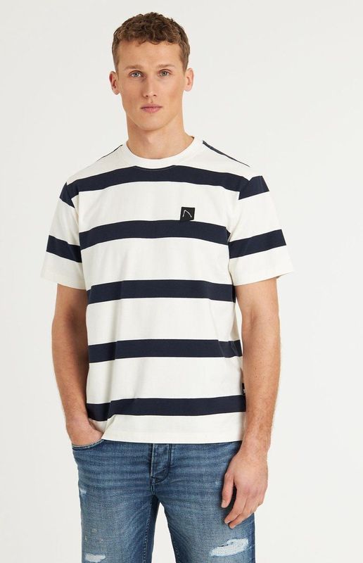 CHASIN' - Storm - T-shirt - Allover Stripe - Regular Fit - Korte Mouwen