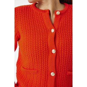 GARCIA - Effen Vest - Oranje - Lange Mouw