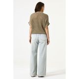 GARCIA - Trui - Groen - V-hals - Korte Mouwen - Regular Fit - 82% Viscose