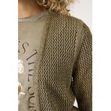 GARCIA - Vest - Groen - Viscose - Opengewerkte Structuur