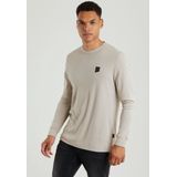 Chasin' Longsleeve - Beige - Effen - Ronde Hals