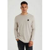 Chasin' Longsleeve - Beige - Effen - Ronde Hals