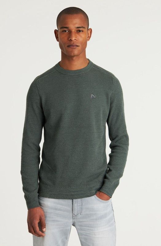 CHASIN' - Gebreide Trui - Donkergroen