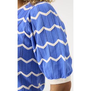 GARCIA Dames Trui Blauw Korte mouw