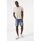 GARCIA Polo - Bruin - Korte Mouw - Katoenmix