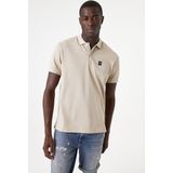 GARCIA Polo - Bruin - Korte Mouw - Katoenmix