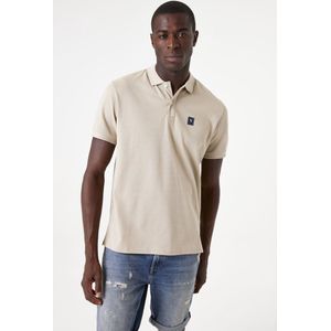GARCIA Polo - Bruin - Korte Mouw - Katoenmix