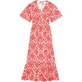 Garcia - E50283 - Jurk - Rood-Wit - Ademend Materiaal