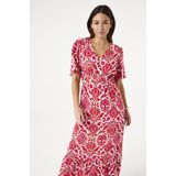 Garcia - E50283 - Jurk - Rood-Wit - Ademend Materiaal