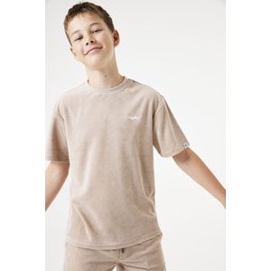 GARCIA T-shirt - Bruin - Korte Mouw - 80% Katoen, 20% Gerecycled Polyester