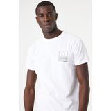 T-shirt - Effen - Jersey - Kwartmouw - Normale Pasvorm