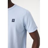 GARCIA T-shirt - Blauw - Korte Mouw - Katoen en Recycled Polyester