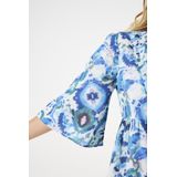 GARCIA Jurk - Blauw - Katoen - Allover Print