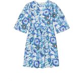 GARCIA Jurk - Blauw - Katoen - Allover Print