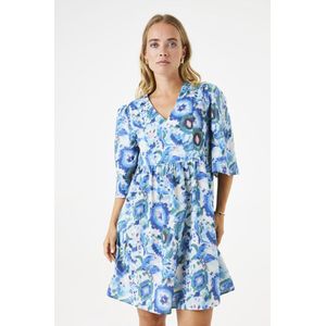 GARCIA Jurk - Blauw - Katoen - Allover Print