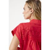 Garcia - Zomerjurk - Rood - Katoen - Broderie