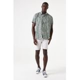 GARCIA - All Over Print Overhemd - Groen - Korte Mouw