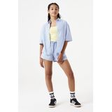Garcia - Overhemdblouse - Kleur Chambray Blue - Korte Mouwen - Strepenpatroon