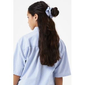 Garcia - Overhemdblouse - Kleur Chambray Blue - Korte Mouwen - Strepenpatroon