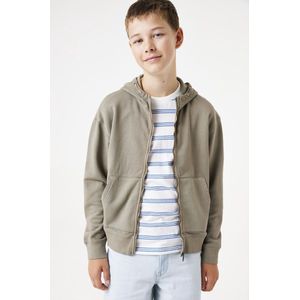 GARCIA Vest - Bruin - Katoen - Capuchon - Lange Mouwen