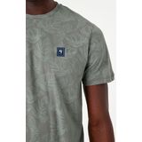 GARCIA - T-shirt - Groen - Katoen en Linnenmix - Met Borstzakje