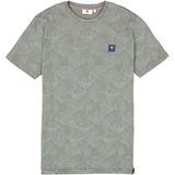 GARCIA - T-shirt - Groen - Katoen en Linnenmix - Met Borstzakje