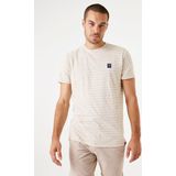 Garcia - T-shirt - Streeppatroon - Korte Mouwen - Ronde Hals - Regular Fit - Katoen/Polyester