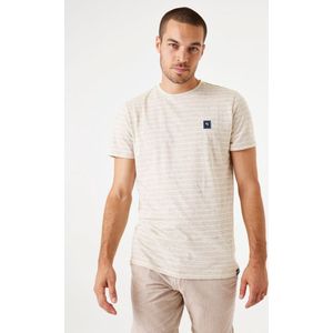 Garcia - T-shirt - Streeppatroon - Korte Mouwen - Ronde Hals - Regular Fit - Katoen/Polyester