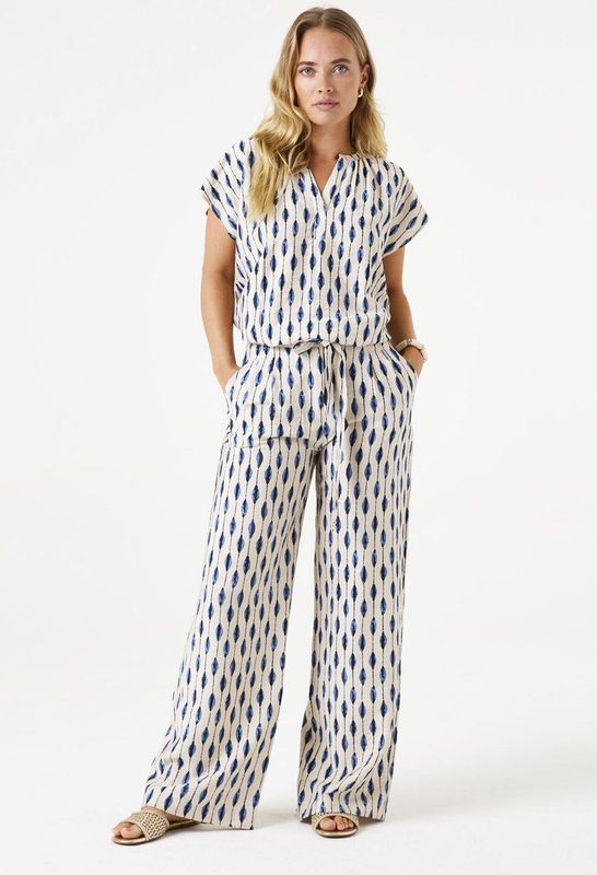 GARCIA E50314 Broek Wit - Wijde Broek - 88% Viscose - 12% Polyamide